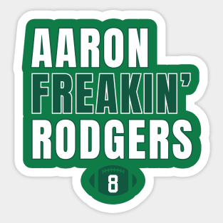 Aaron Freakin Rodgers NY Jets Number 8 Sticker